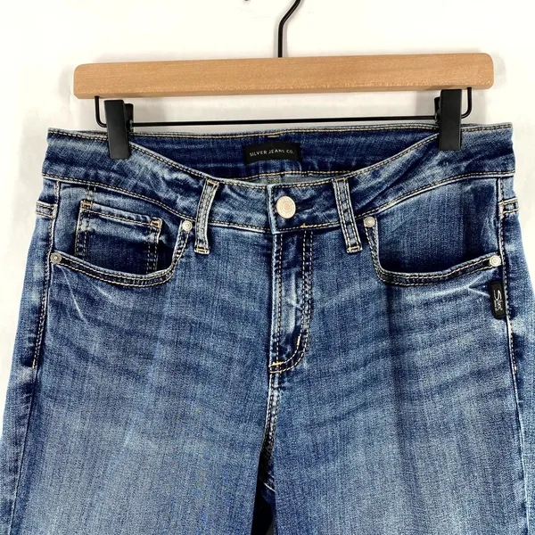 Silver Jeans Co Jeans Womens 31 Blue Denim Cotton Mid Rise Suki Bootcut Leg‎ - Image 3