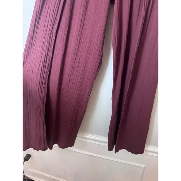 BECCA by Rebecca Virtue Pant Wide Leg Coverup Gauzy Side Slit NWT Coconut XS - Image 8