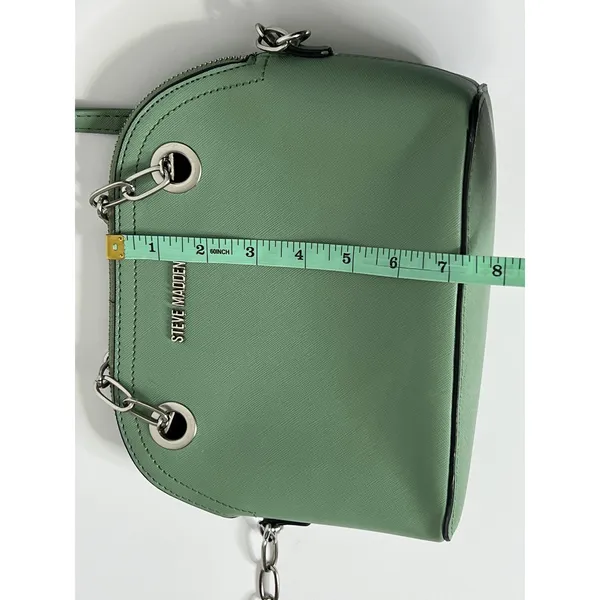 Steve Madden Sage Green Crossbody Bag Chain Detail Dome Purse Small Handbag - Image 4