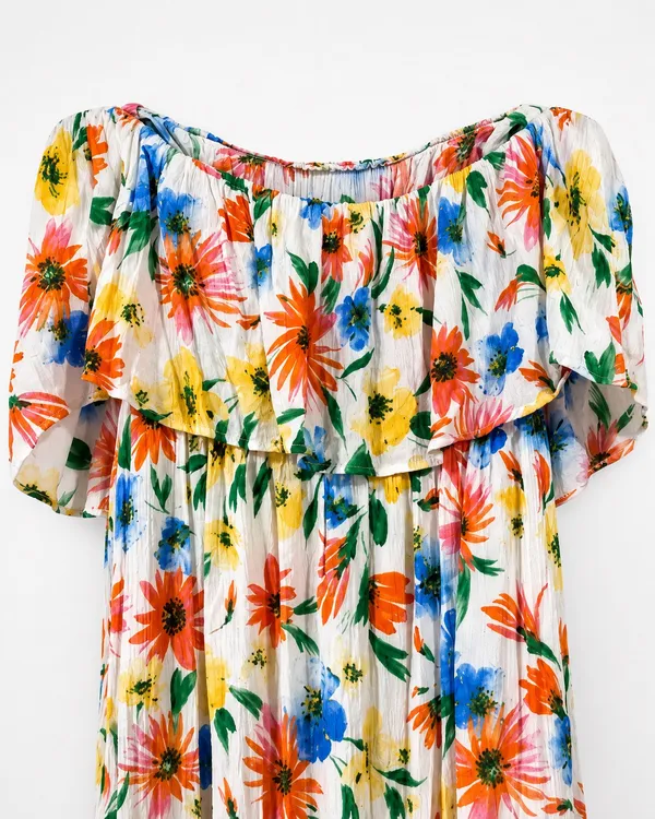Lush Clothing 840 Floral Strapless Tube Top Maxi Dress - Image 3