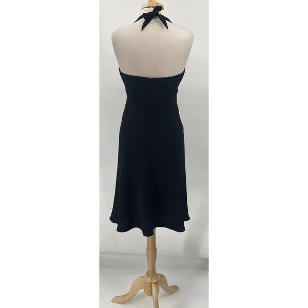 Vintage 90s Jones New York Dress Halter Dress Beaded Detail Black Womens Small - Image 7