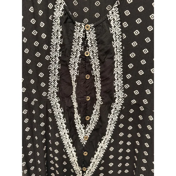 O'Neill Cynthia Vincent Camara Caftan Embroidered Boho Festival Maxi Dress S - Image 7