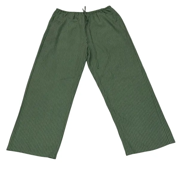 Things Between Green & Gray Stripe Wide Leg Relaxed Fit Sienna Pull On Pants - Image 4