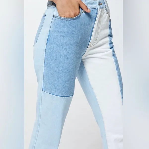 Pacsun Colorblock High Rise Mom Jeans - Image 3