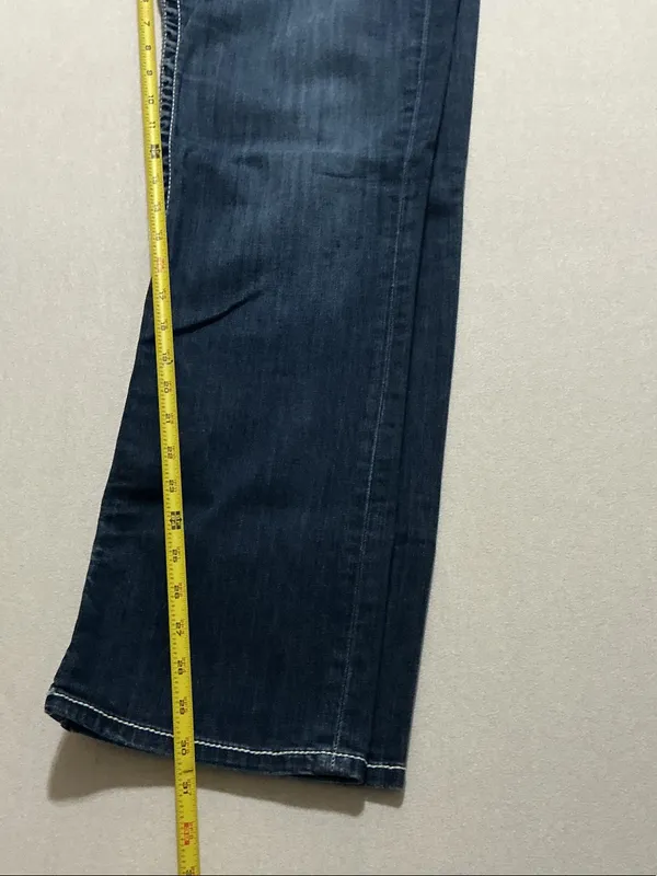 BKE Indigo Boot Cut Jeans with White Topstitching - Image 8