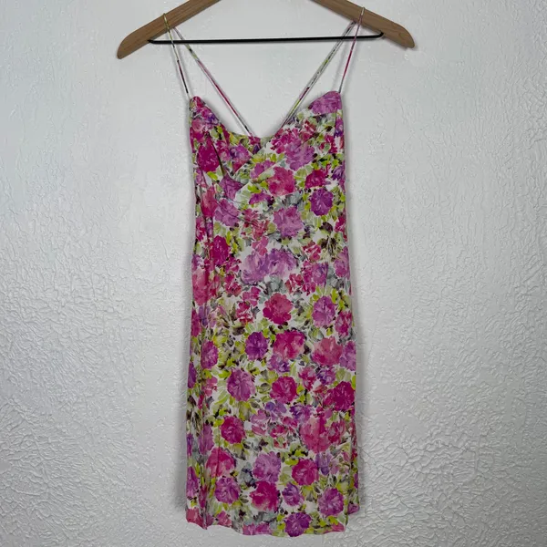 For Love & Lemons Paulina Floral Rose Fiber Mini Dress Size Small NWT - Image 3