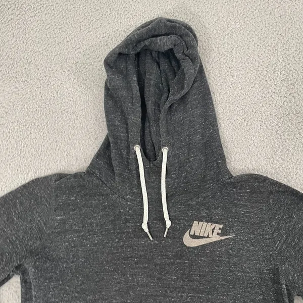 Nike Gym Vintage Hoodie Women M Gray Sportswear Athletic Lounge Pullover - Image 2