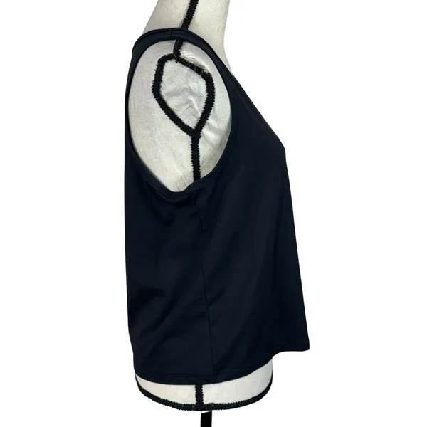 Athleta Medium Tank Top Top Stretch Scoop Neck Wicking Sleeveless Black Yoga - Image 2