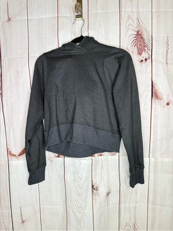 Lululemon Loungeful Cropped Hoodie *Spark Black / Black - Image 2