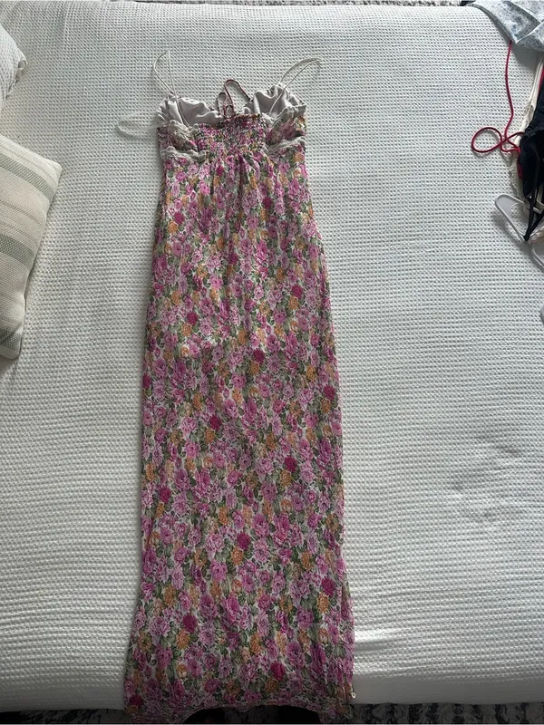 Princess Polly Floral Pink Spaghetti-Strap Maxi Dress - Image 2