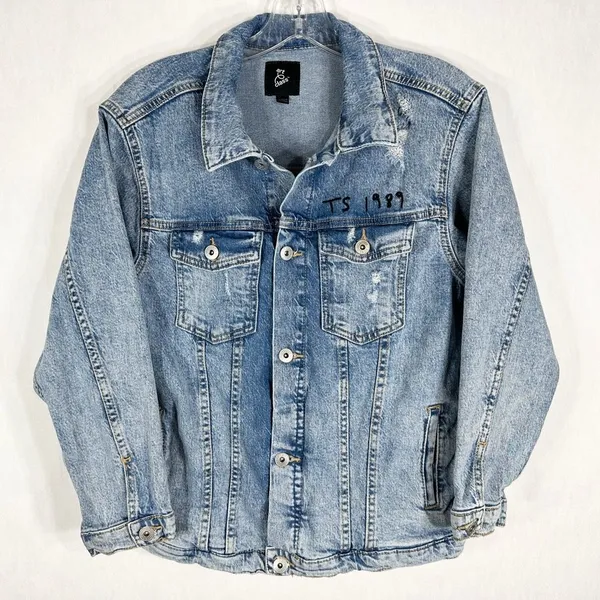 Art Class Taylor Swift Inspired Embroidered Jean Jacket 1989 Era Version 10 12 Large‎ 162 - Image 3