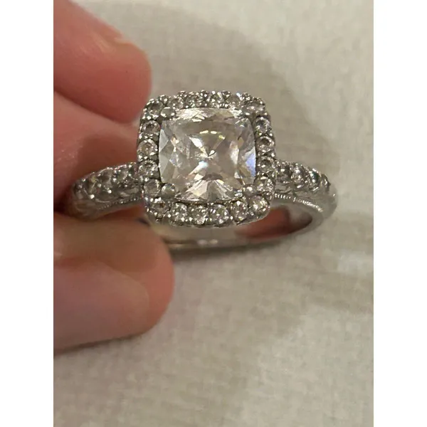 Ring band 925 sterling silver unique rare size 9 6.25g missing stone scrap - Image 2