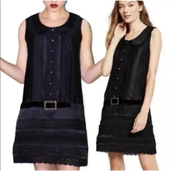 Anna Sui Target 20th Anniversary Black Lace Dress Small S Drop Waist Whimsigoth - Image 12