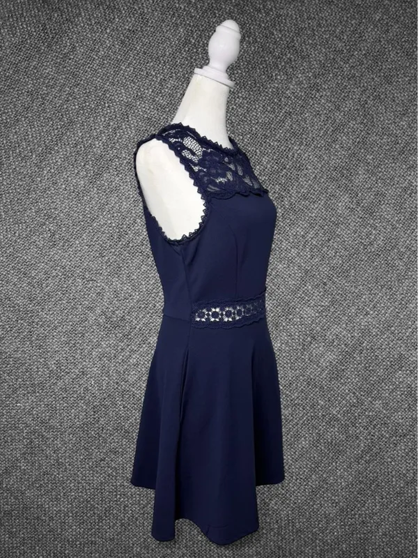 Speechless Navy Lace Fit And Flare Dress - Image 3