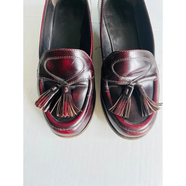 Bottega Veneta Sz 35.5 Merlot Astaire Calfskin Leather Slip On Loafer Shoes - Image 3