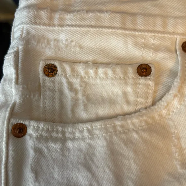 Levi’s 501 distressed buttonfly cut off denim shorts - Image 11