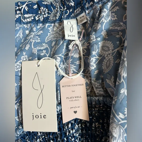 Joie Blue Patterned Boho Top - Image 4