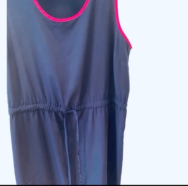 Gap Navy Blue Hot Pink Tank Racerback Dress Lightweight M Relaxed Fit - Image 3