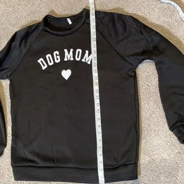 Women’s Black Dog Mom Sweater Size L - Image 5