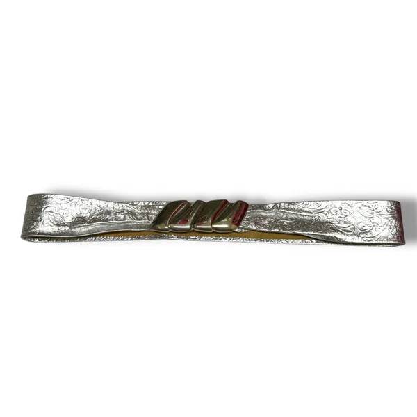 Vintage Silver‎ Leather Adjustable Belt with Removable Buckle Floral Western - Image 2