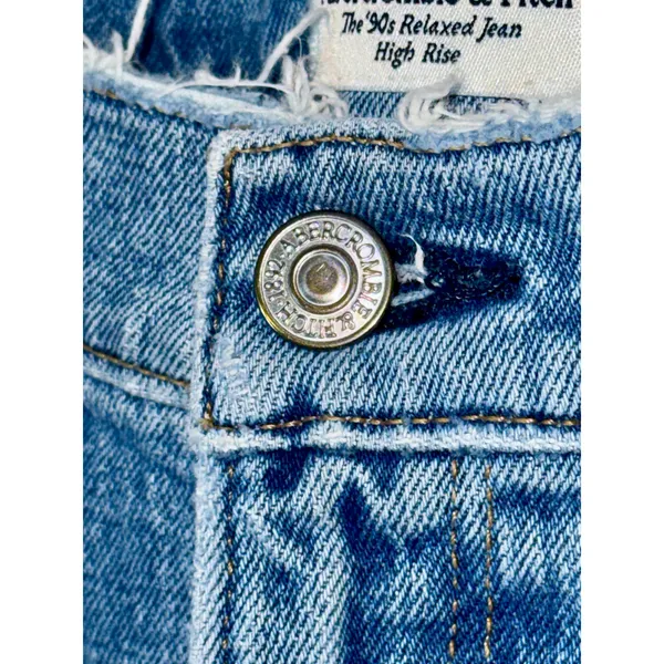 Abercrombie & Fitch The ’90s Relaxed Jean High Rise Blue Denim Jeans Size 31 12 - Image 5