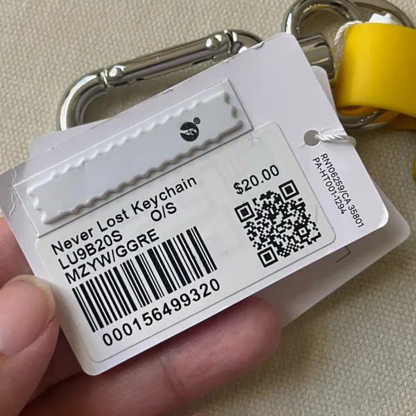 Lululemon Never Lost Keychain - Maize Yellow/Graphite Grey - Image 7