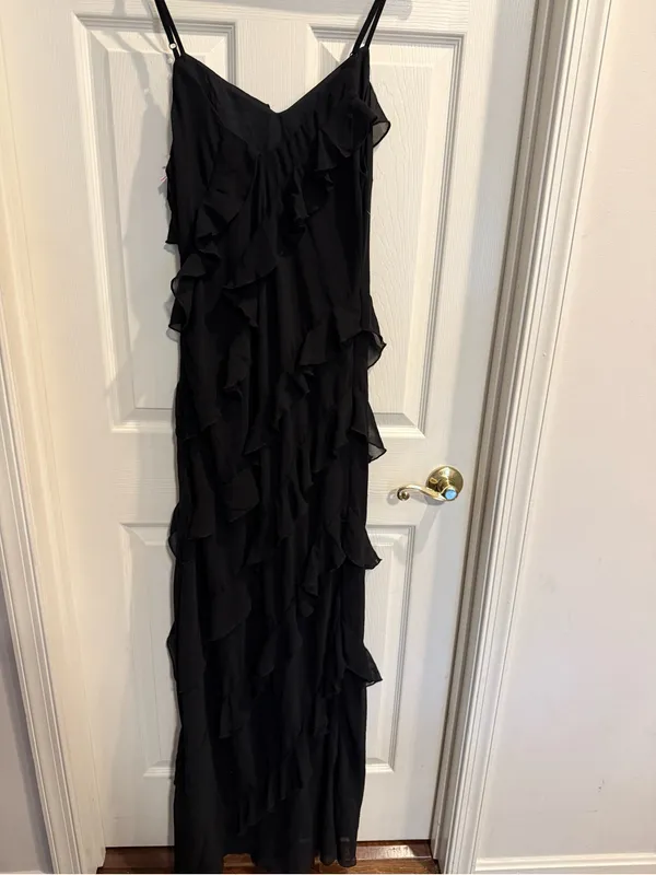 Petal & Pup Black Ruffle Maxi Dress - Image 7