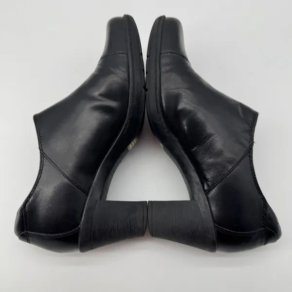 Clarks Bendables Booties Womens‎ 7M Black Leather Side Zip Block Heel Comfort - Image 7