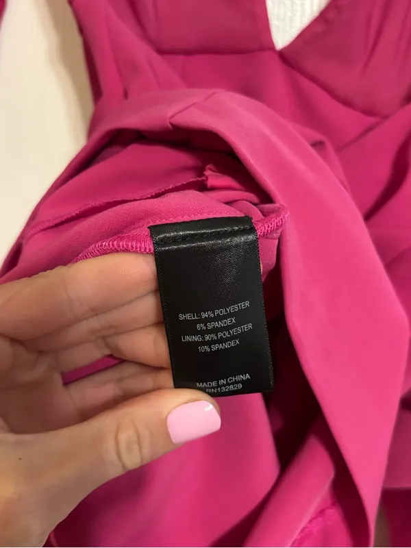 Michael Costello Fena Mini Dress in Fuchsia - Image 5