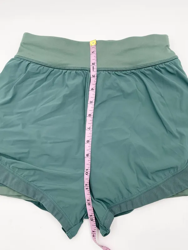 Sweaty Betty Tempo Run Shorts Size 4 Cool Forest Green Running Athletic Sporty - Image 12