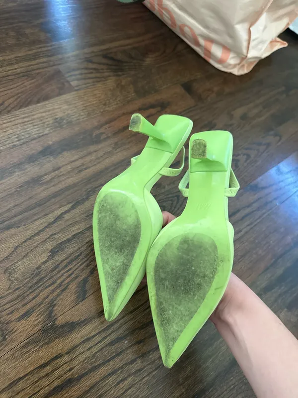 H&M Green Pointed Toe Heels - Image 3