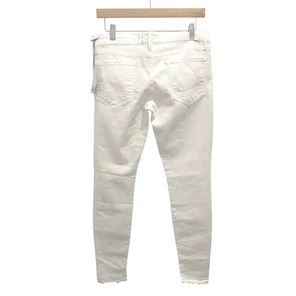 MOTHER The Looker Broken Mirror White Skinny‎ Jeans Women's Size 30 - Image 5
