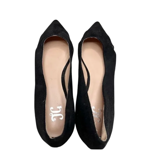 Journee Collection Flats Size 6 Black Pointed Toe Slip On Winslo Lightweight‎ - Image 4
