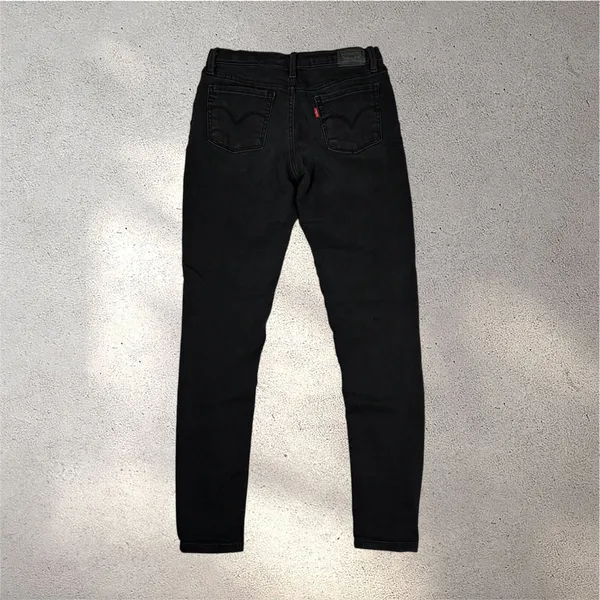 Levi’s 710 Super Skinny Jeans Women’s 14 Black Mid Rise Stretch Denim Casual - Image 2