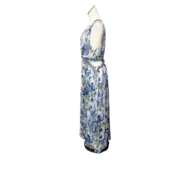 NWOT Zara Printed Metallic Thread Dress Cut Out SZ-XL - Image 12