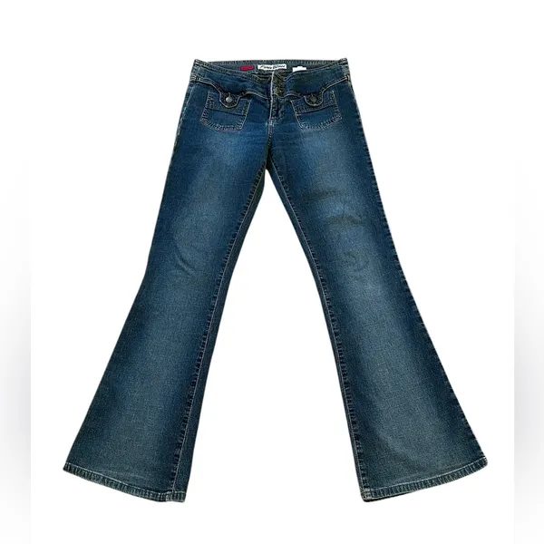 Vintage Y2K Paris Blues Low Rise Flare Jeans Juniors Size 9 - Image 2