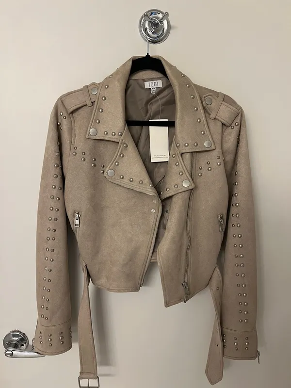 Tobi Studded Suede Jacket - Image 2