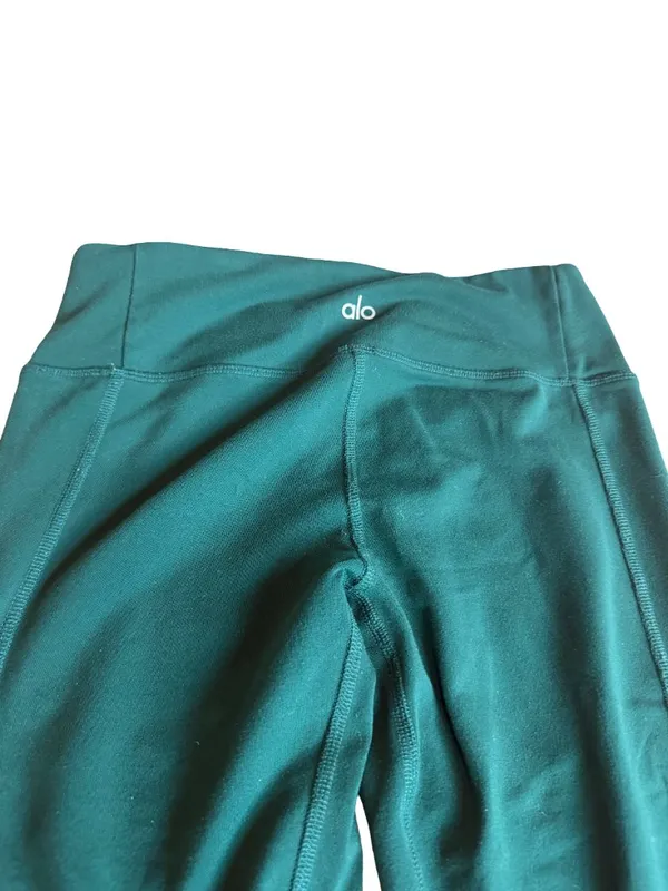 Alo Yoga High-Waisted Moto Leggings Greem Stretch Ankle Length Workout Size XS - Image 11