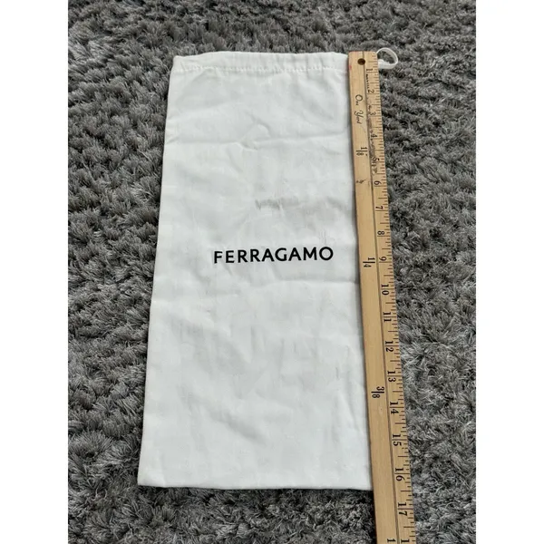 Single Salvatore Ferragamo Off White Canvas Storage Dustbag Cover 16x8 - Image 8