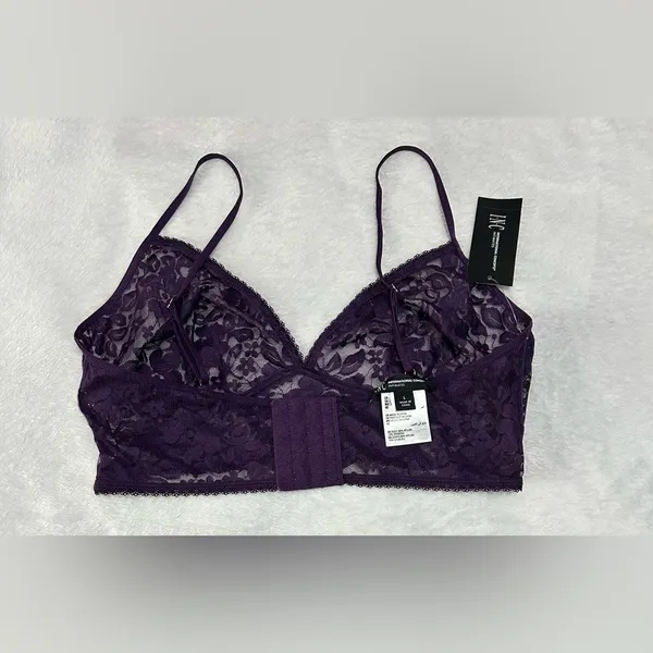 NWT INC International Concepts Women’s Lace Bralette | Size: L | Purple Dynasty - Image 3