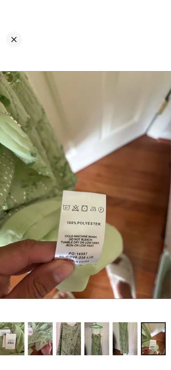 Peppermayo Celandine Beaded Green Maxi Formal Dress Women's Size 6 - Image 12