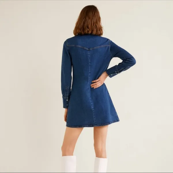Mango Denim Dress - Image 3