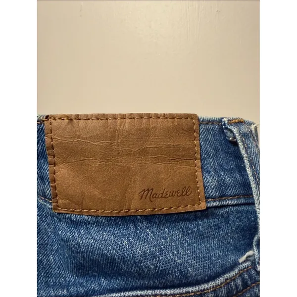 Madewell The Perfect Vintage Wide-Leg Crop Jean Medium Wash Raw Hem SZ 23 TALL - Image 6