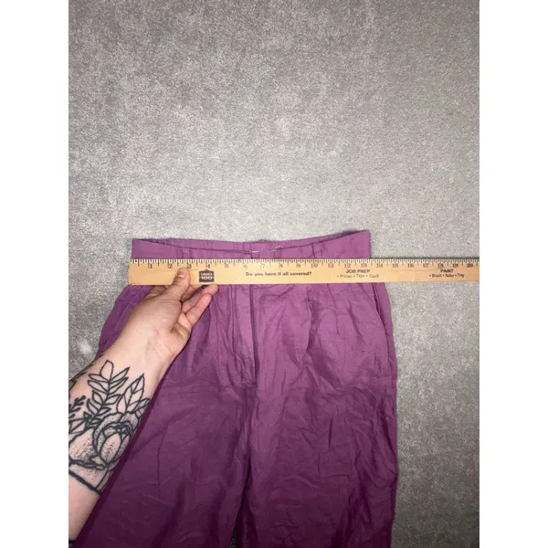 Abercrombie & Fitch Sloane Tailored‎ Wide Leg Pants Chinos Linen Blend 27/4s - Image 5