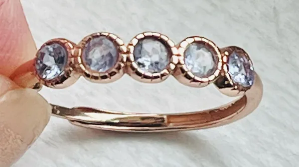 Anthropologie Sterling silver Tanzanite ring - Image 2