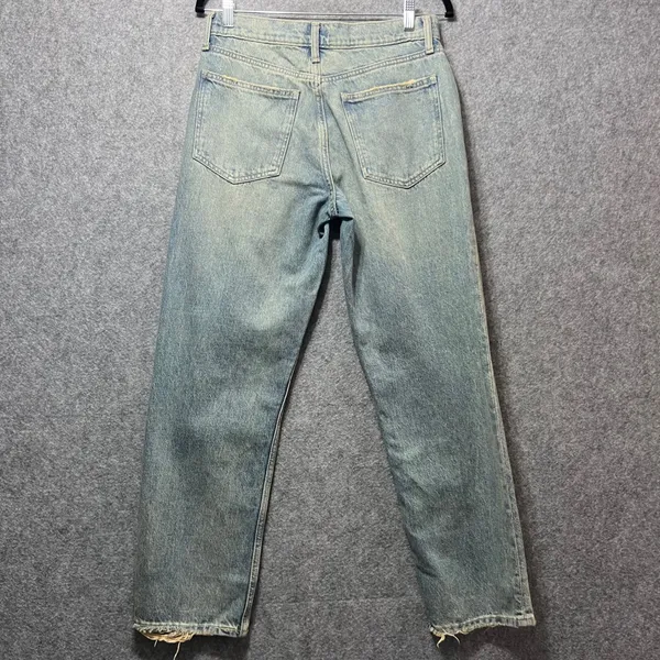 Arizona Jeans Low‎ Rise Dad Jeans Distressed Ripped Denim Light Wash Size 4 - Image 7