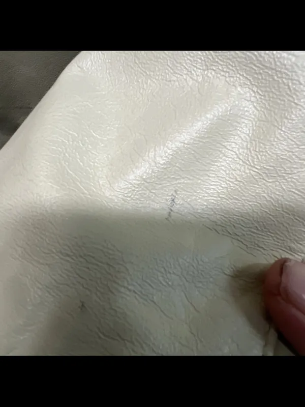 Vintage Giovinezza Moda By Rocco New York Leather Coat Off-White. Size M Glam - Image 5