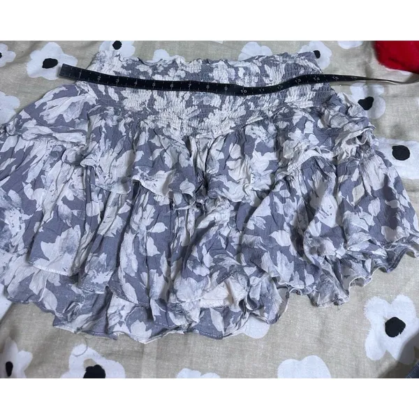 Mustard seed grey floral mini skirt - Image 6