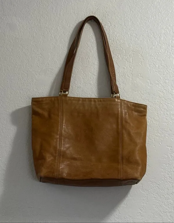 COACH Glove Tanned Cowhide Tote w/hangtag in Brown bag VINTAGE Made in USA - Image 2