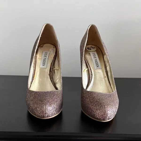 Steve Madden Glitter Heels‎ Sz 6.5 - Image 2